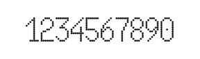 7×13数字点阵字体 ddN713AA0652