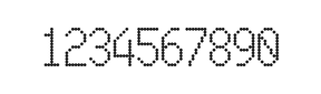 7×13数字点阵字体 ddN713AA0655