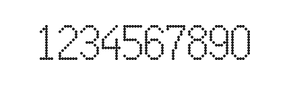 7×13数字点阵字体 ddN713AA0657