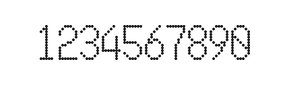 7×13数字点阵字体 ddN713AA0658