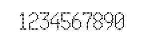 7×13数字点阵字体 ddN713AA0662