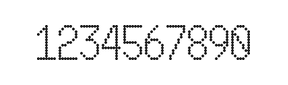 7×13数字点阵字体 ddN713AA0664