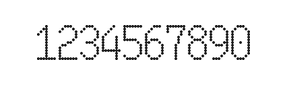 7×13数字点阵字体 ddN713AA0665