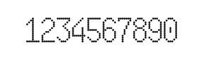 7×13数字点阵字体 ddN713AA0666