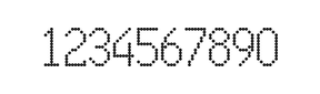 7×13数字点阵字体 ddN713AA0674