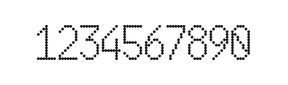 7×13数字点阵字体 ddN713AA0675