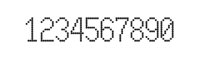 7×13数字点阵字体 ddN713AA0677