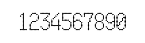 7×13数字点阵字体 ddN713AA0684