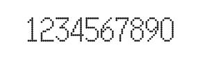 7×13数字点阵字体 ddN713AA0687