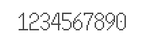 7×13数字点阵字体 ddN713AA0695