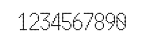 7×13数字点阵字体 ddN713AA0697