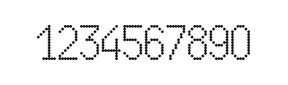 7×13数字点阵字体 ddN713AA0705