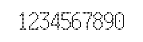 7×13数字点阵字体 ddN713AA0715
