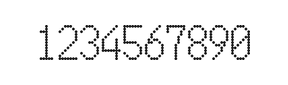 7×13数字点阵字体 ddN713AA0718