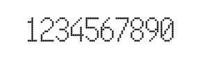 7×13数字点阵字体 ddN713AA0722