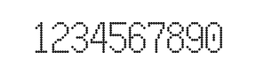 7×13数字点阵字体 ddN713AA0726