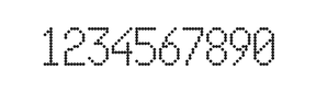 7×13数字点阵字体 ddN713AA0738