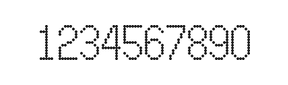 7×13数字点阵字体 ddN713AA0741