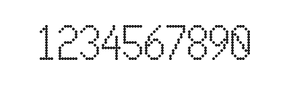 7×13数字点阵字体 ddN713AA0742