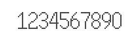 7×13数字点阵字体 ddN713AA0748