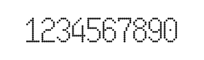 7×13数字点阵字体 ddN713AA0749