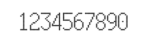7×13数字点阵字体 ddN713AA0752