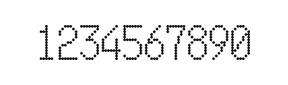 7×13数字点阵字体 ddN713AA0754