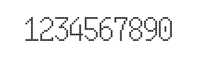 7×13数字点阵字体 ddN713AA0755