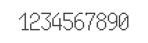 7×13数字点阵字体 ddN713AA0764