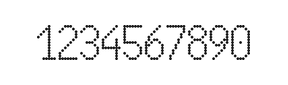 7×13数字点阵字体 ddN713AA0774