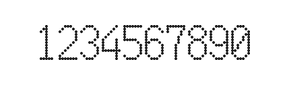 7×13数字点阵字体 ddN713AA0776
