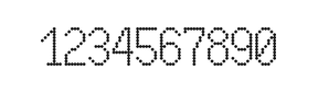 7×13数字点阵字体 ddN713AA0780