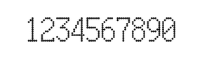 7×13数字点阵字体 ddN713AA0783