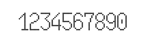 7×13数字点阵字体 ddN713AA0785