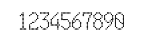 7×13数字点阵字体 ddN713AA0787