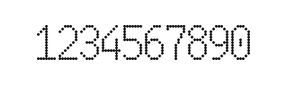 7×13数字点阵字体 ddN713AA0789
