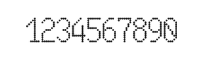7×13数字点阵字体 ddN713AA0791