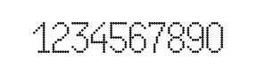 7×13数字点阵字体 ddN713AA0799