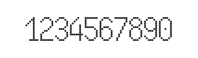 7×13数字点阵字体 ddN713AA0801