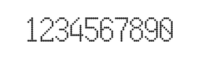 7×13数字点阵字体 ddN713AA0812