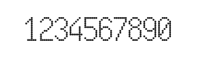 7×13数字点阵字体 ddN713AA0813
