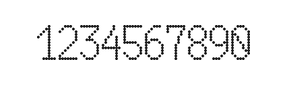 7×13数字点阵字体 ddN713AA0816