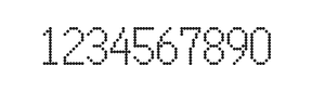 7×13数字点阵字体 ddN713AA0819