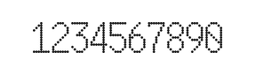 7×13数字点阵字体 ddN713AA0822