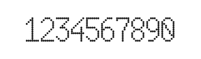7×13数字点阵字体 ddN713AA0824