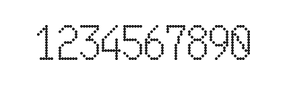7×13数字点阵字体 ddN713AA0834