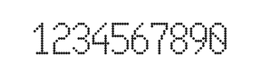 7×13数字点阵字体 ddN713AA0836