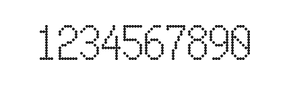 7×13数字点阵字体 ddN713AA0843