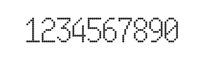 7×13数字点阵字体 ddN713AA0849