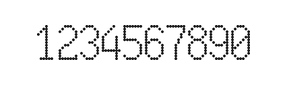 7×13数字点阵字体 ddN713AA0850